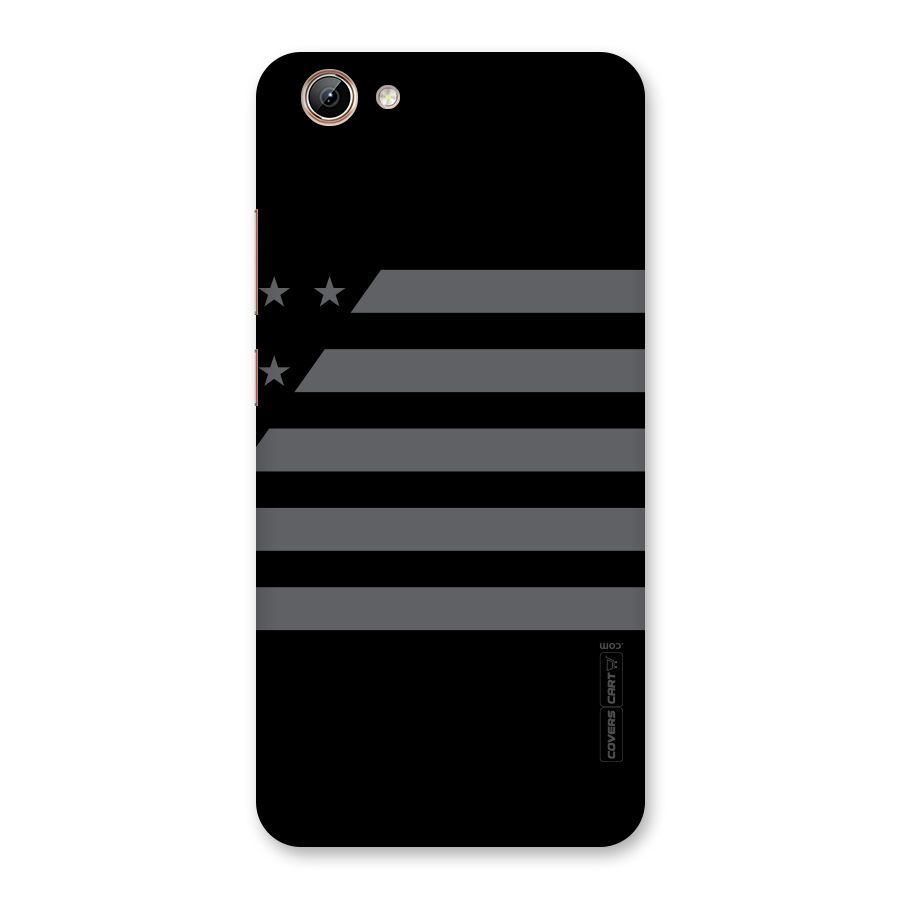 Grey Star Striped Pattern Back Case for Vivo Y71i