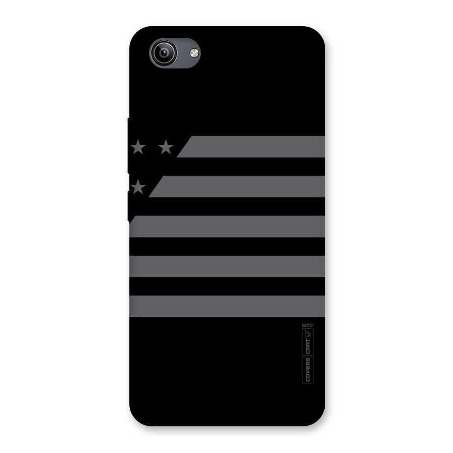 Grey Star Striped Pattern Back Case for Vivo Y81i
