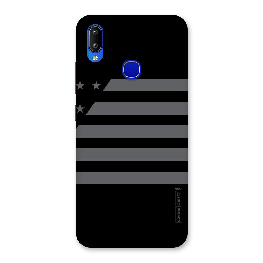 Grey Star Striped Pattern Back Case for Vivo Y91
