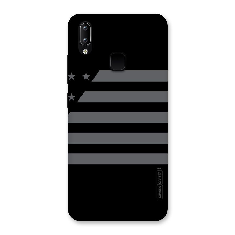 Grey Star Striped Pattern Back Case for Vivo Y93