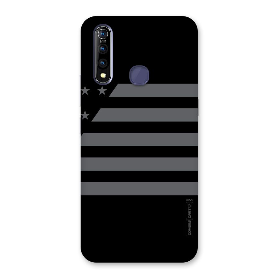 Grey Star Striped Pattern Back Case for Vivo Z1 Pro