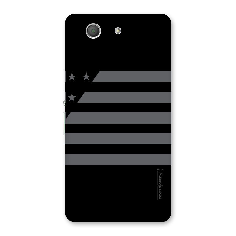 Grey Star Striped Pattern Back Case for Xperia Z3 Compact