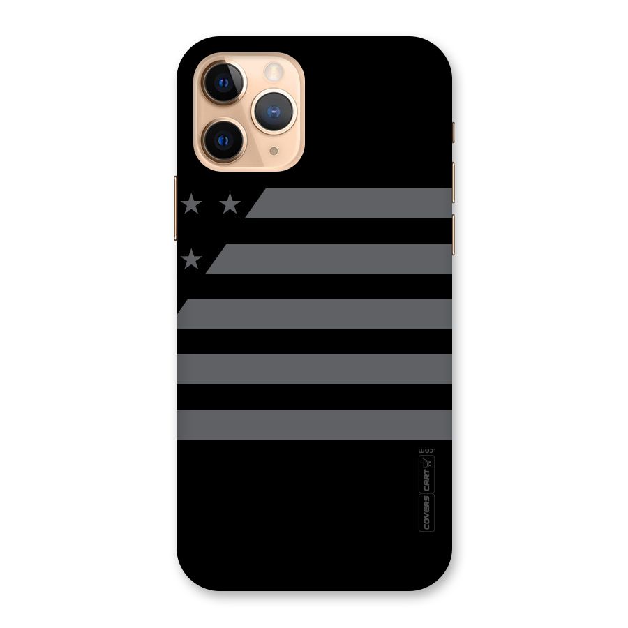 Grey Star Striped Pattern Back Case for iPhone 11 Pro