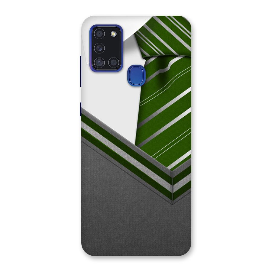 Grey Sweater Back Case for Galaxy A21s