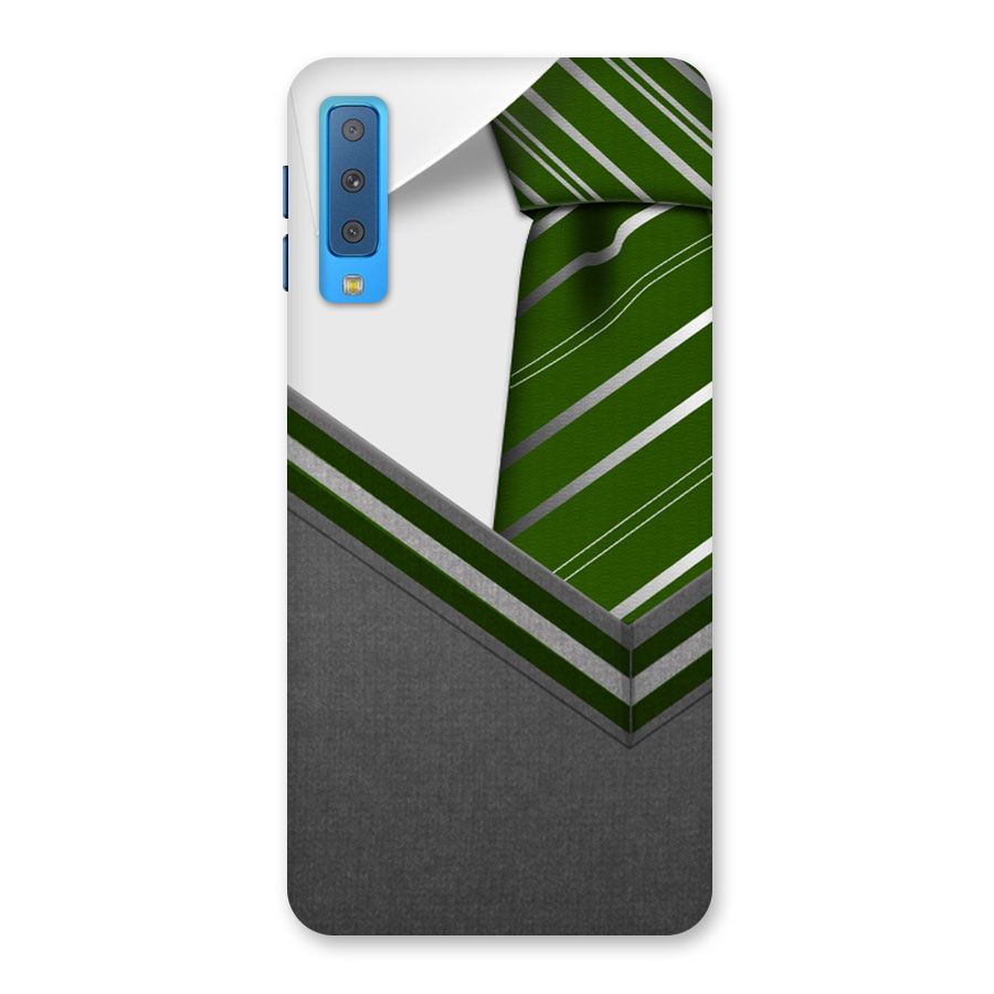 Grey Sweater Back Case for Galaxy A7 (2018)