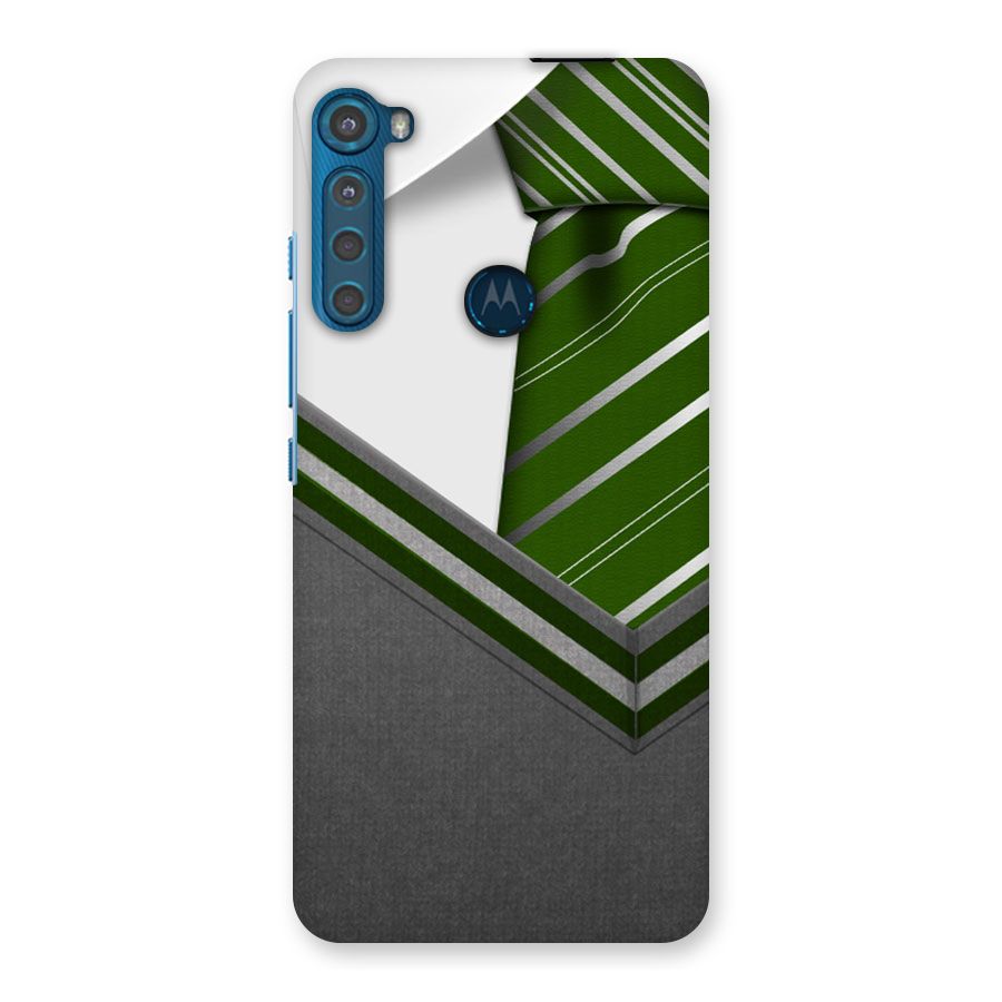Grey Sweater Back Case for Motorola One Fusion Plus