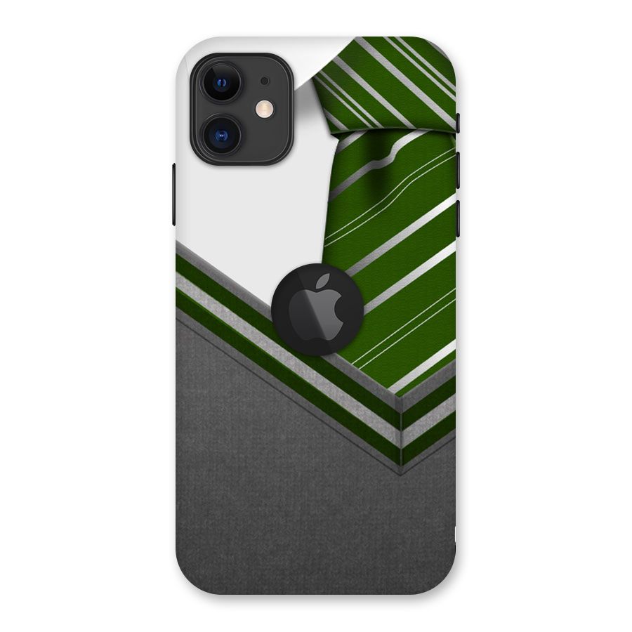 Grey Sweater Back Case for iPhone 11 Logo Cut