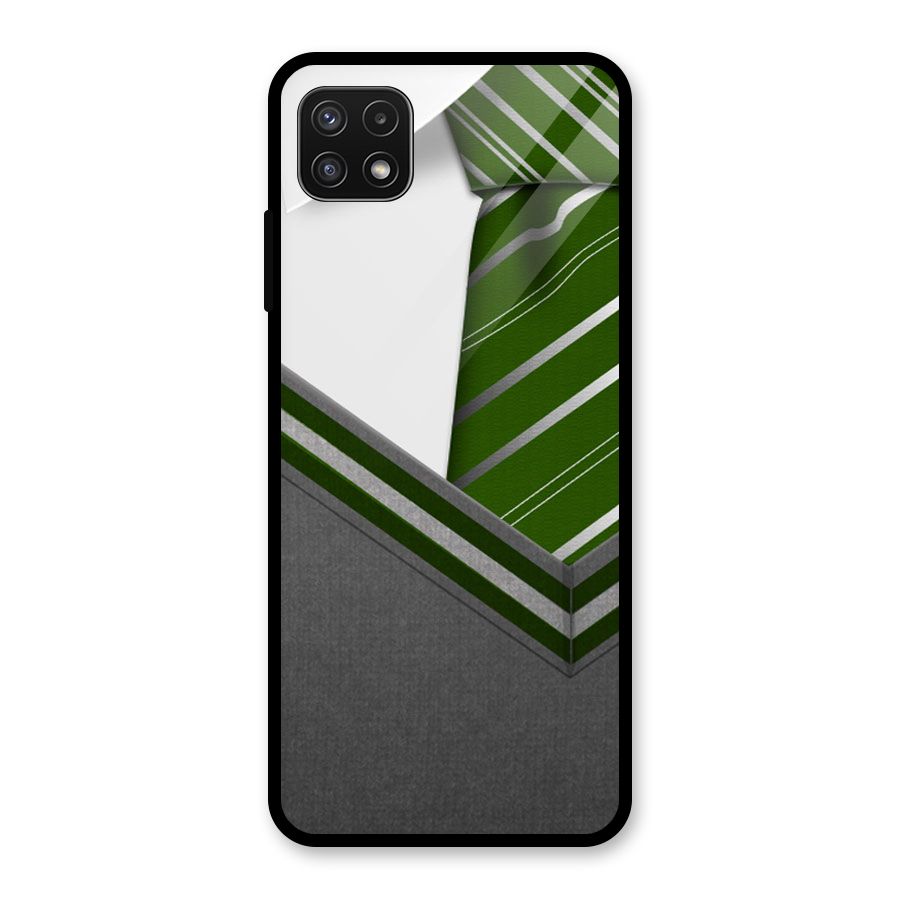 Grey Sweater Glass Back Case for Galaxy A22 5G