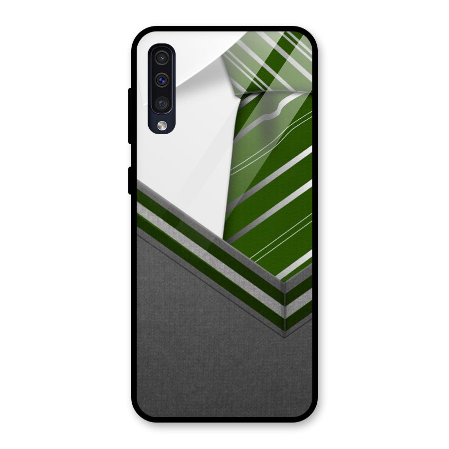 Grey Sweater Glass Back Case for Galaxy A50