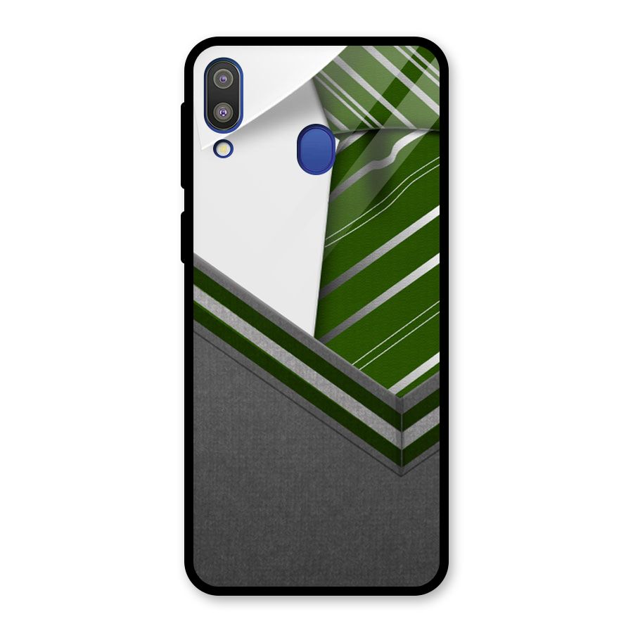 Grey Sweater Glass Back Case for Galaxy M20