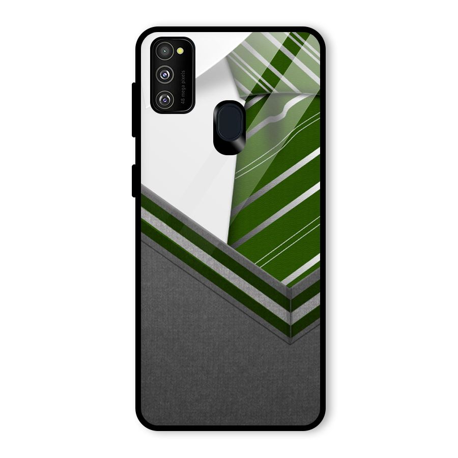 Grey Sweater Glass Back Case for Galaxy M30s