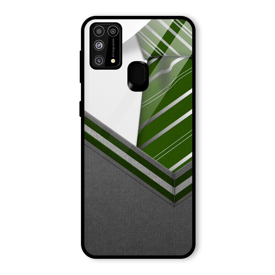 Grey Sweater Glass Back Case for Galaxy M31
