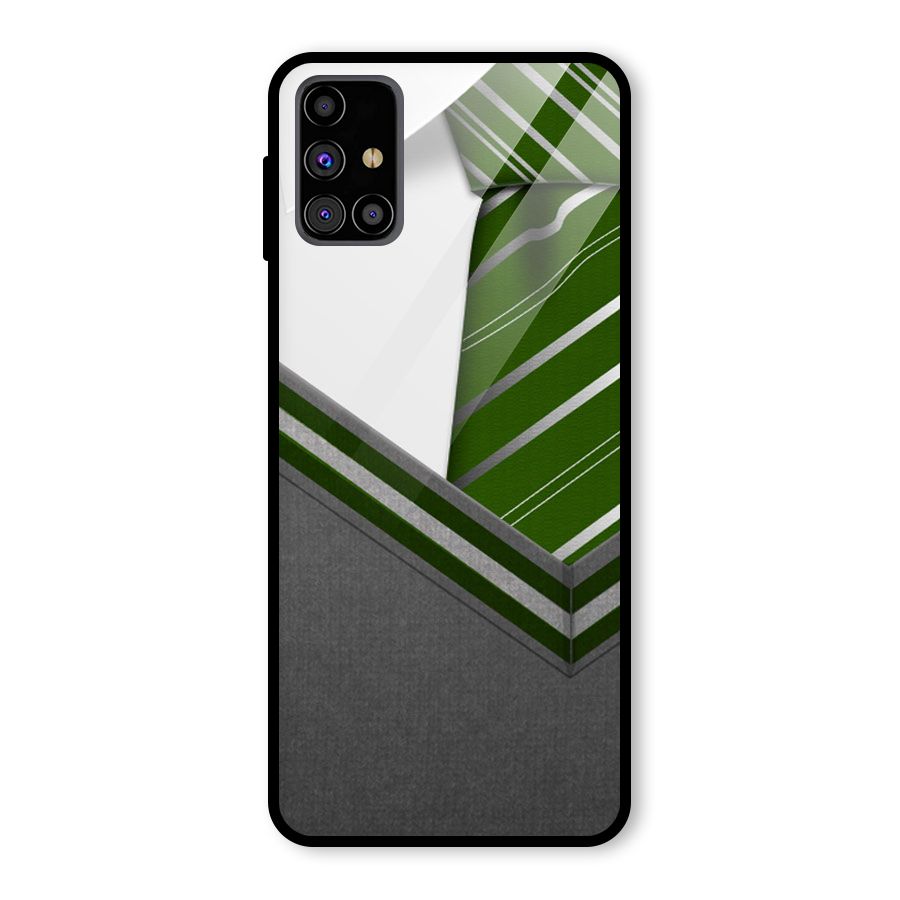 Grey Sweater Glass Back Case for Galaxy M31s