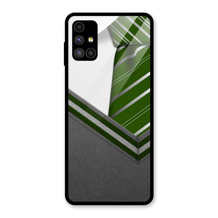 Grey Sweater Glass Back Case for Galaxy M51