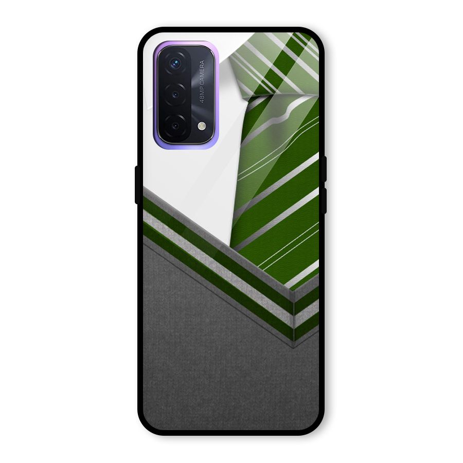 Grey Sweater Glass Back Case for Oppo A74 5G