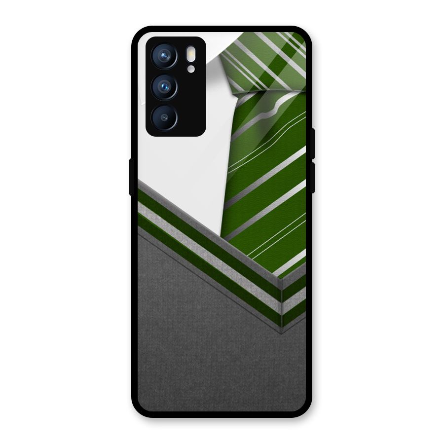 Grey Sweater Glass Back Case for Oppo Reno6 5G