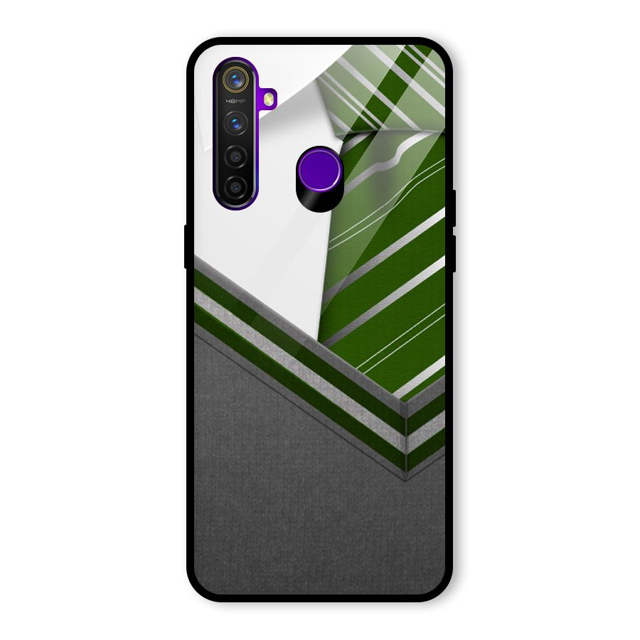 Grey Sweater Glass Back Case for Realme 5 Pro