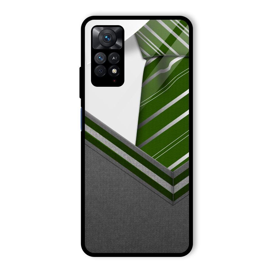 Grey Sweater Glass Back Case for Redmi Note 11 Pro
