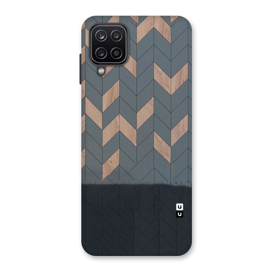 Greyish Wood Design Back Case for Galaxy A12
