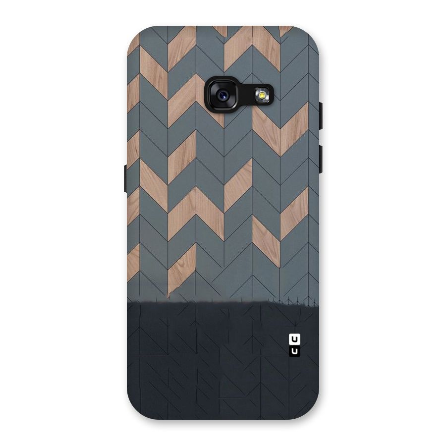 Greyish Wood Design Back Case for Galaxy A3 (2017)