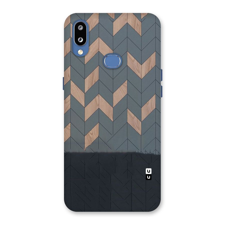 Greyish Wood Design Back Case for Galaxy M01s