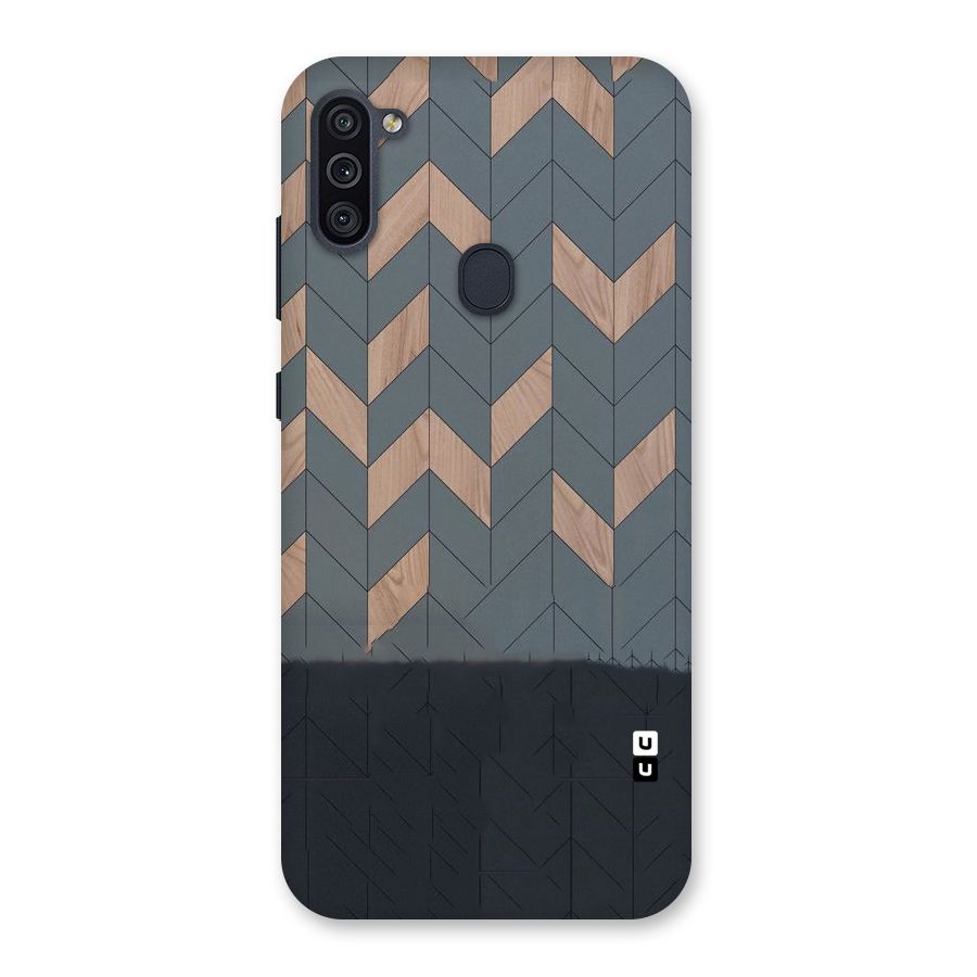 Greyish Wood Design Back Case for Galaxy M11