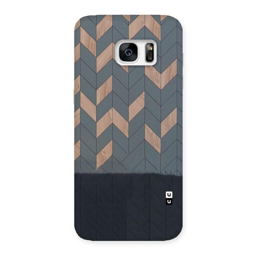 Greyish Wood Design Back Case for Galaxy S7 Edge