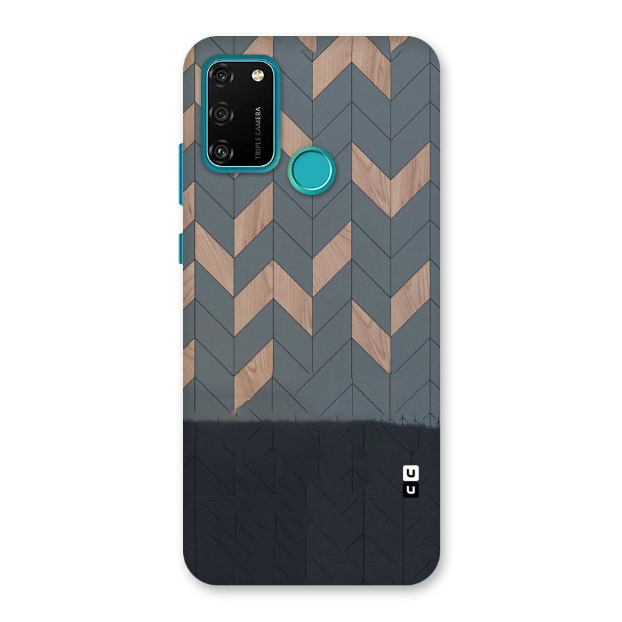 Greyish Wood Design Back Case for Honor 9A