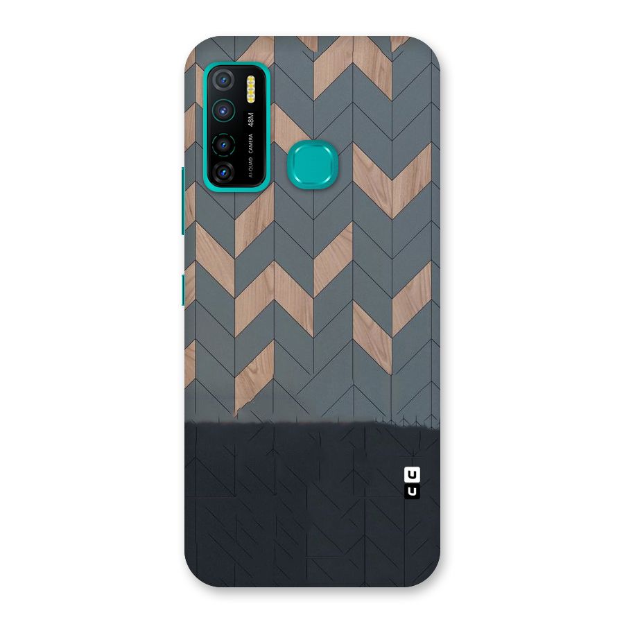 Greyish Wood Design Back Case for Infinix Hot 9 Pro