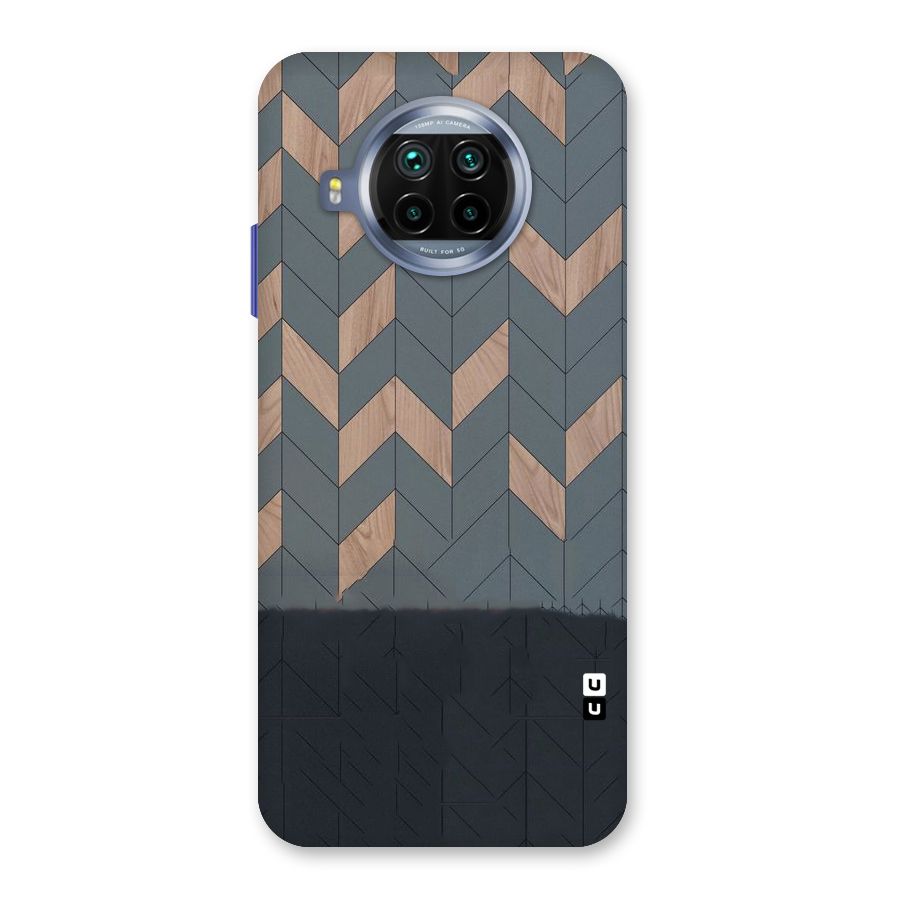 Greyish Wood Design Back Case for Mi 10i