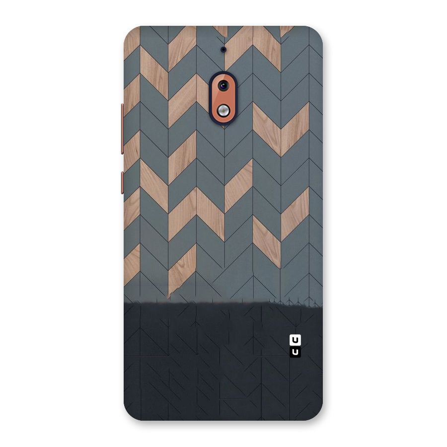 Greyish Wood Design Back Case for Nokia 2.1