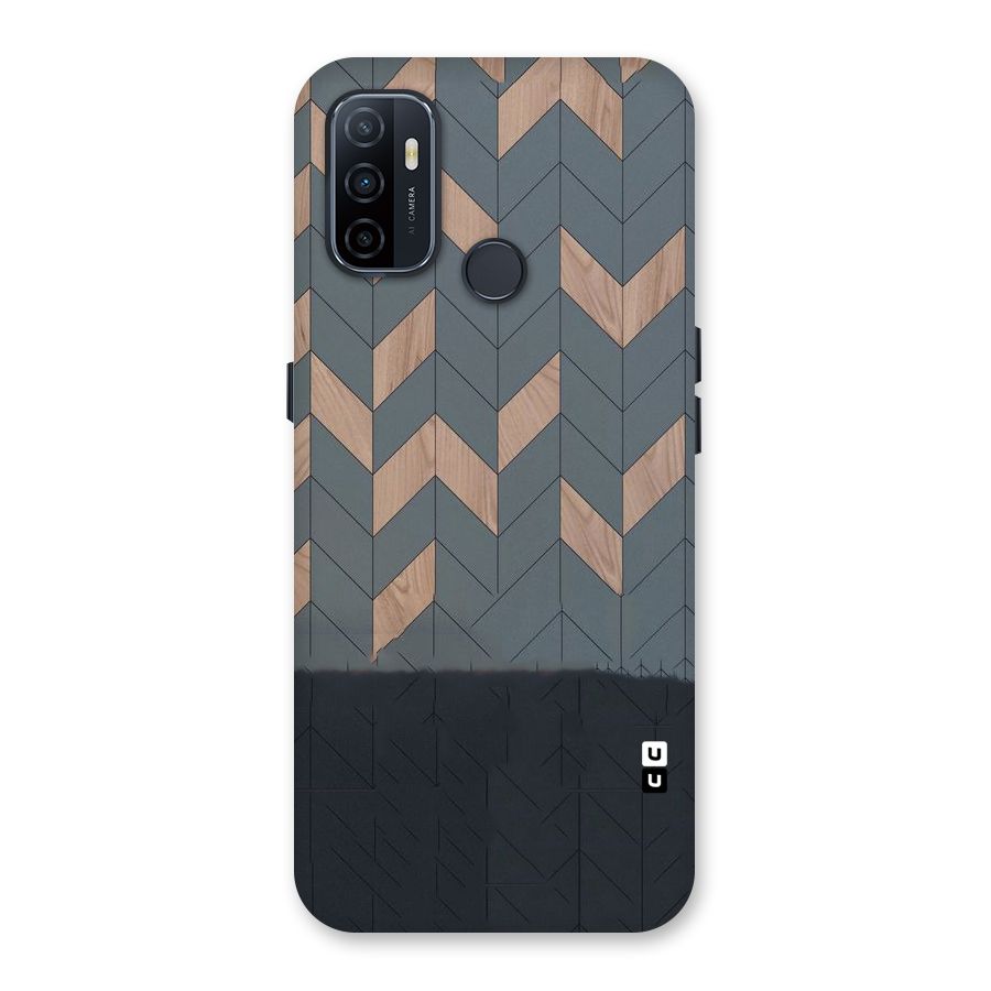 Greyish Wood Design Back Case for Oppo A32