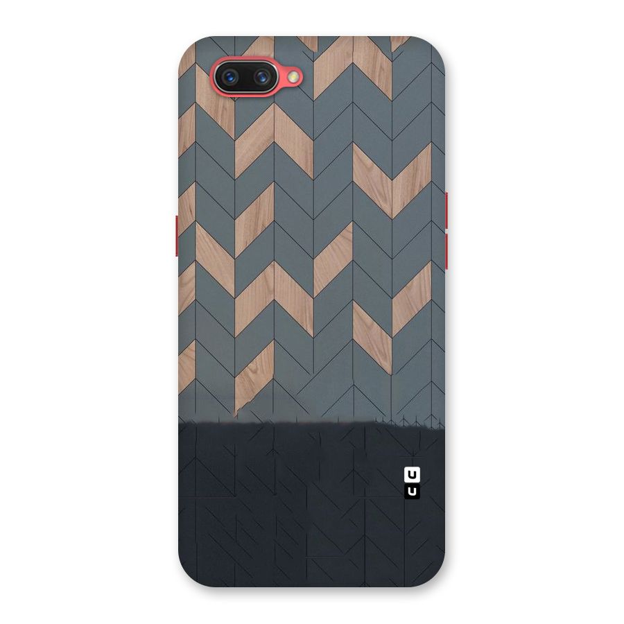 Greyish Wood Design Back Case for Oppo A3s
