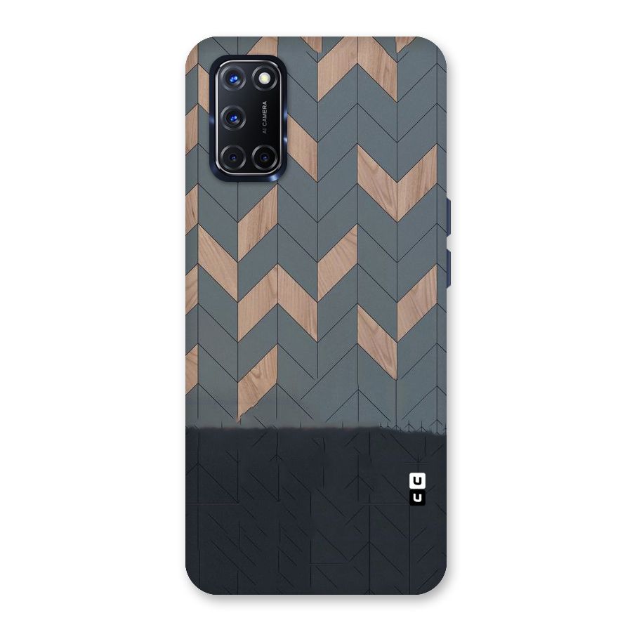 Greyish Wood Design Back Case for Oppo A52
