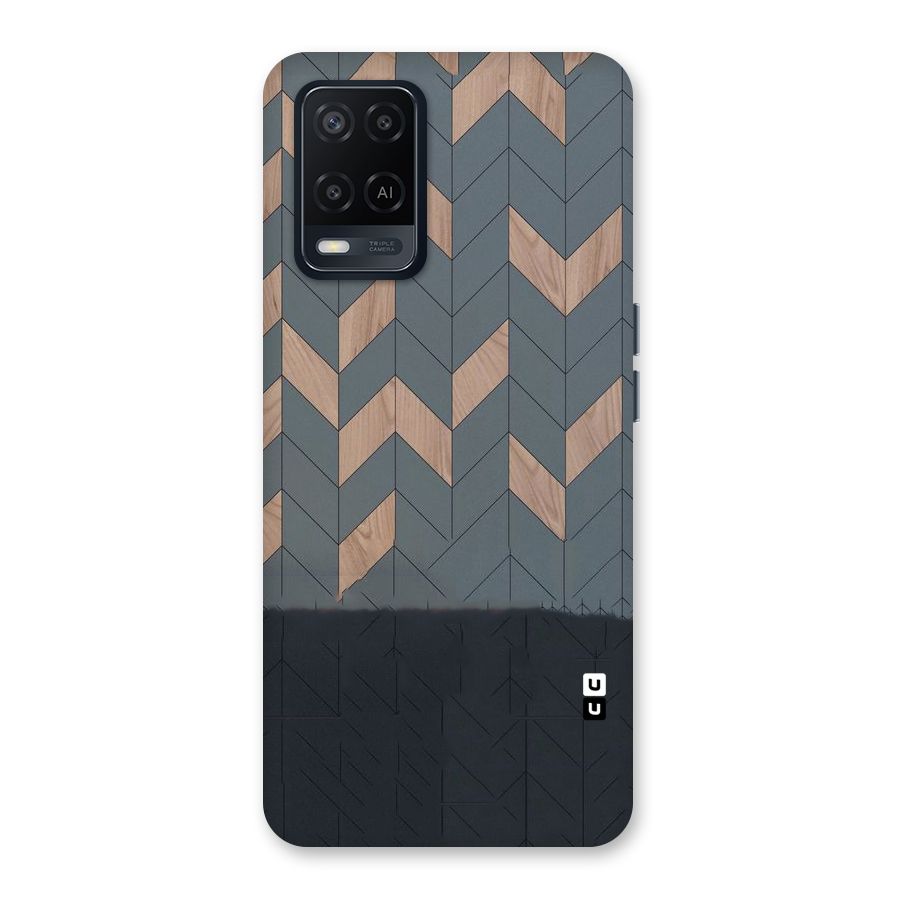 Greyish Wood Design Back Case for Oppo A54