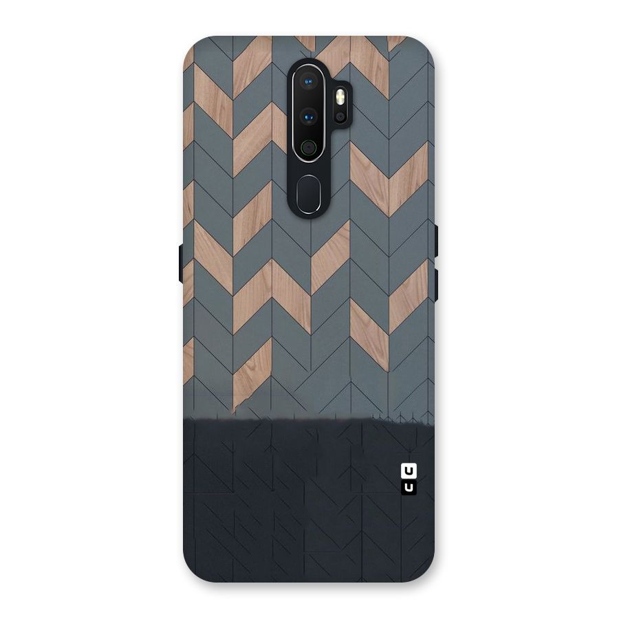 Greyish Wood Design Back Case for Oppo A5 (2020)
