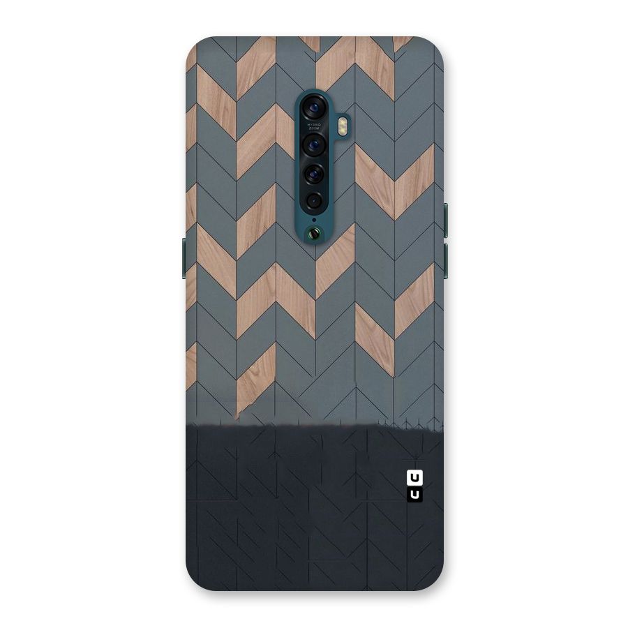 Greyish Wood Design Back Case for Oppo Reno2
