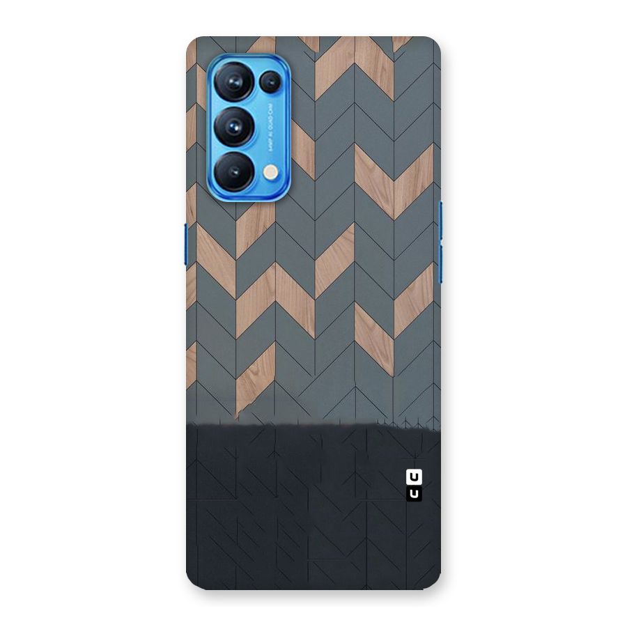 Greyish Wood Design Back Case for Oppo Reno5 Pro 5G