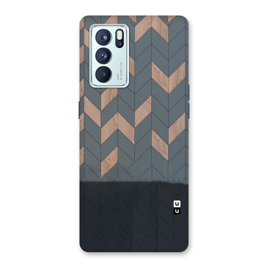 Greyish Wood Design Back Case for Oppo Reno6 Pro 5G
