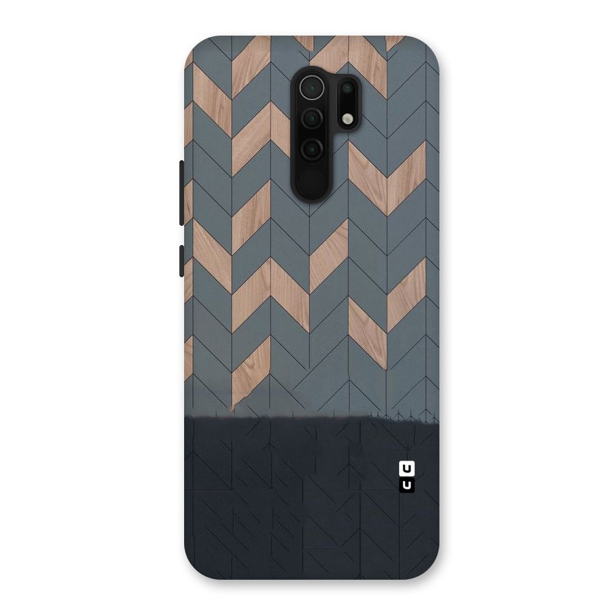 Greyish Wood Design Back Case for Poco M2