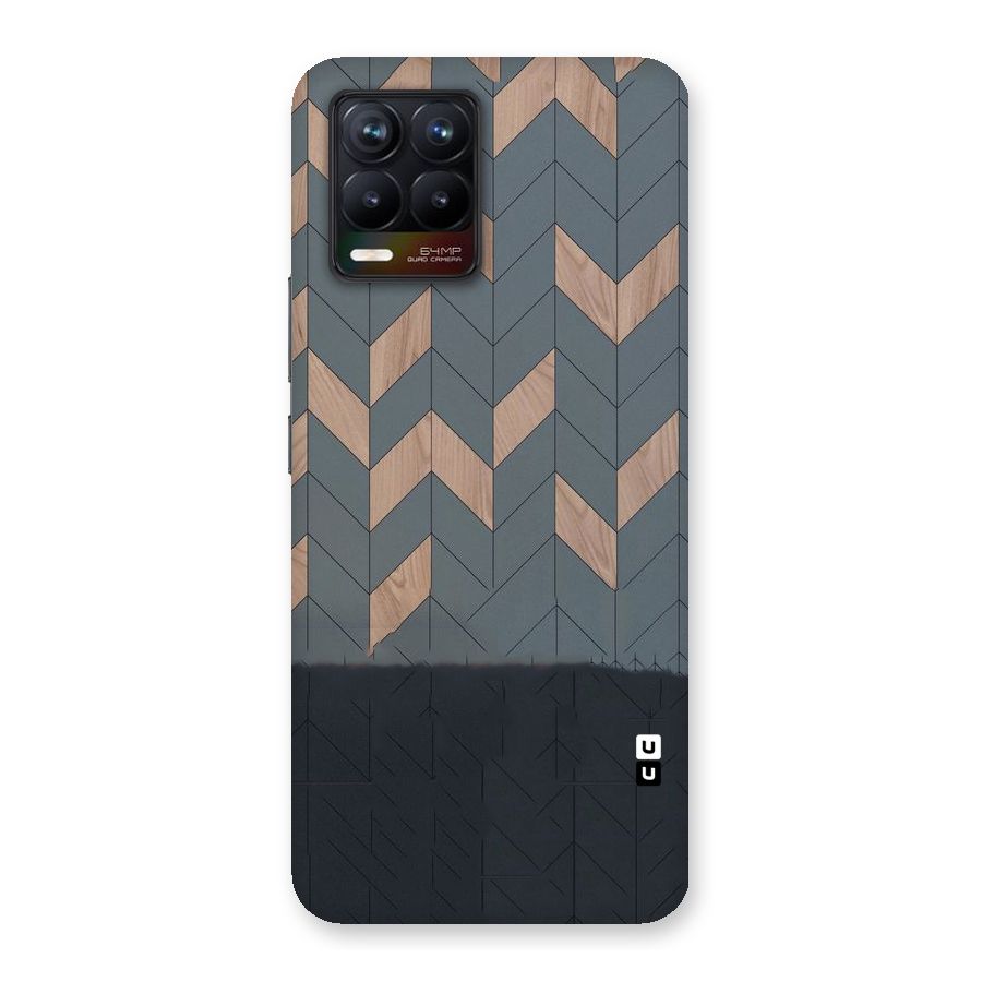 Greyish Wood Design Back Case for Realme 8