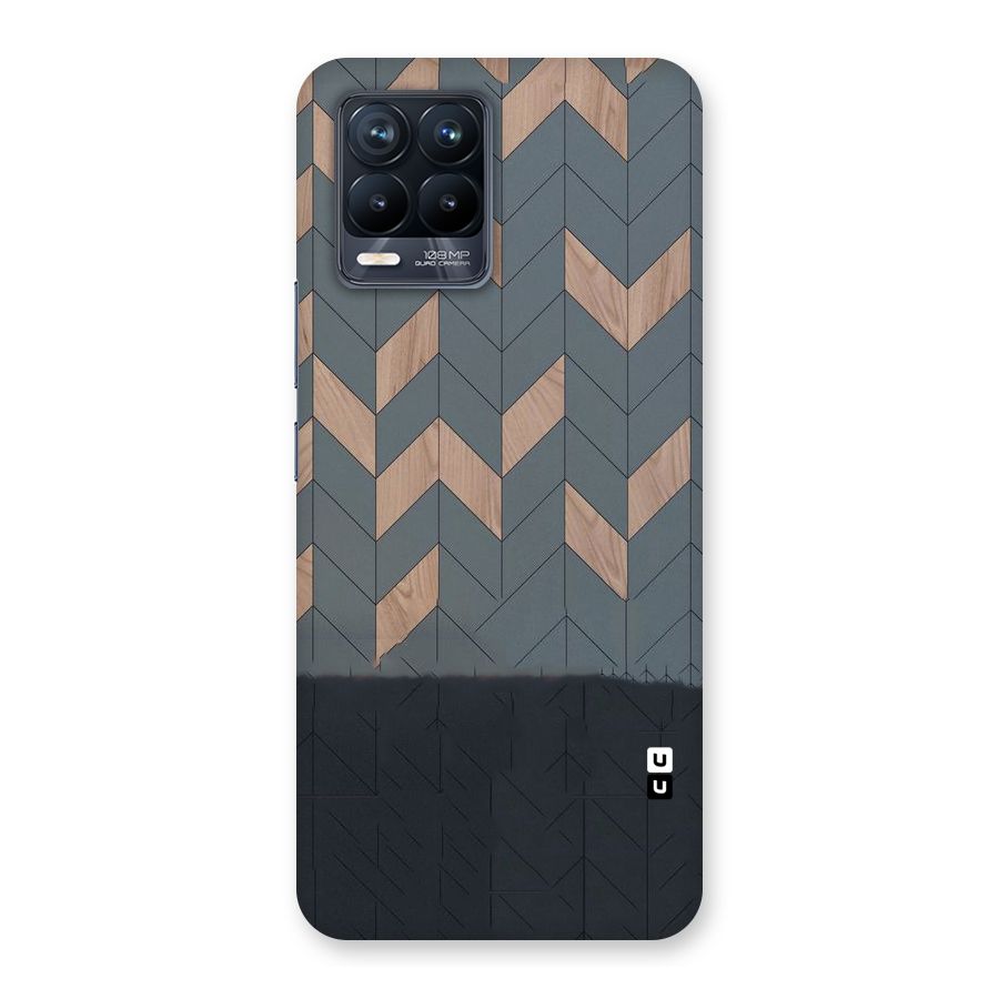 Greyish Wood Design Back Case for Realme 8 Pro