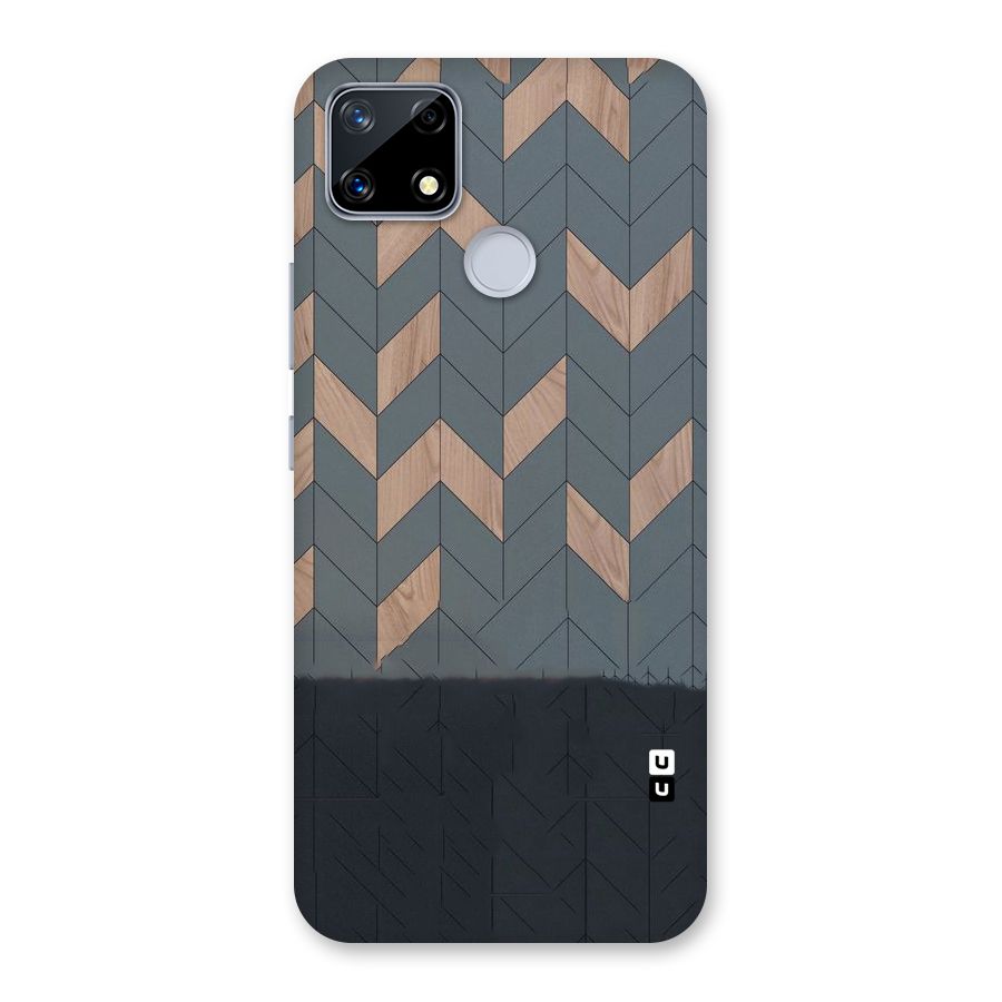 Greyish Wood Design Back Case for Realme Narzo 20