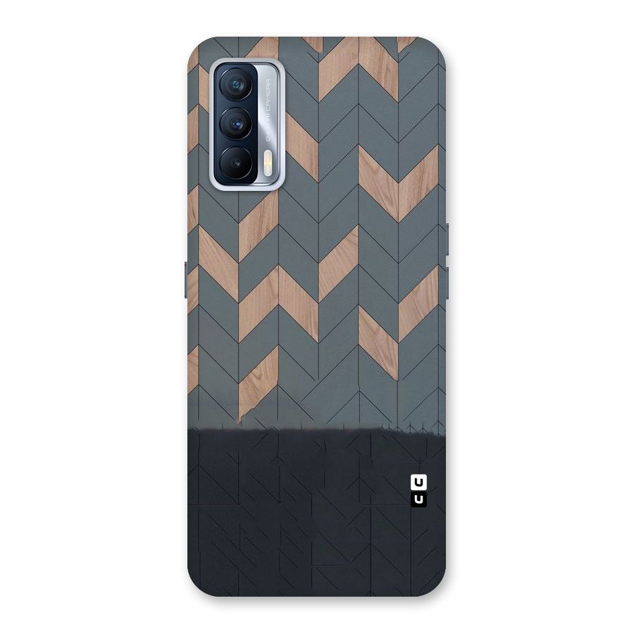 Greyish Wood Design Back Case for Realme X7