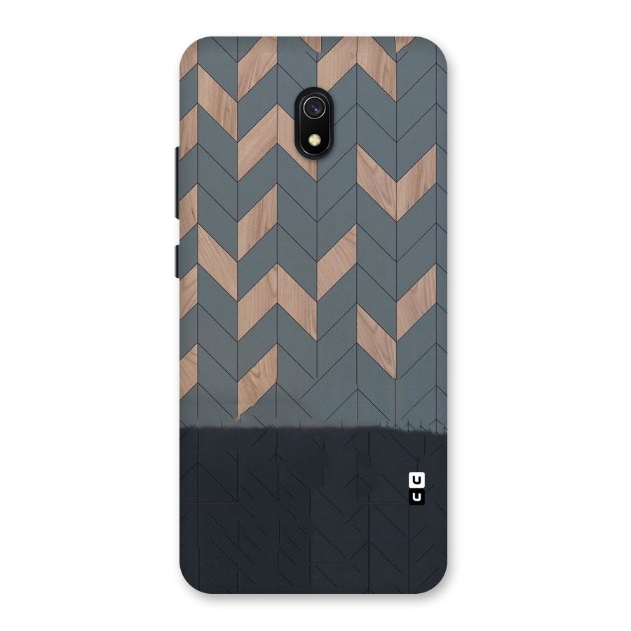 Greyish Wood Design Back Case for Redmi 8A