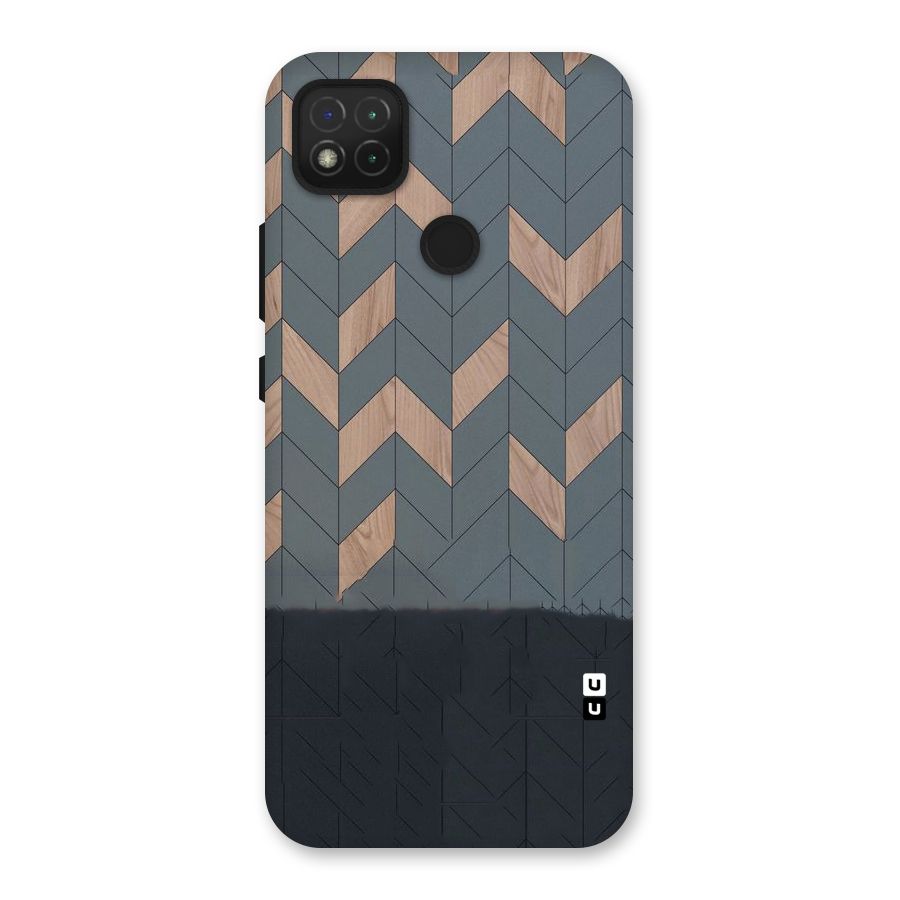 Greyish Wood Design Back Case for Redmi 9
