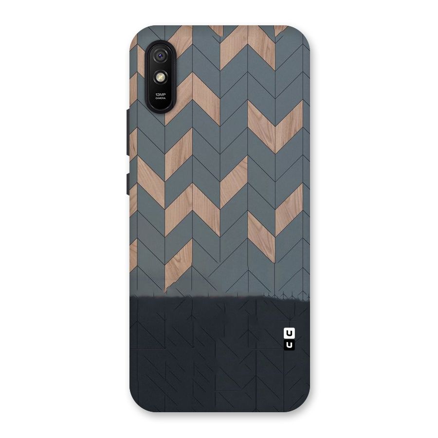 Greyish Wood Design Back Case for Redmi 9A
