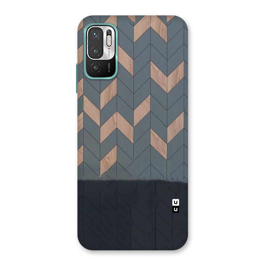 Greyish Wood Design Back Case for Redmi Note 10T 5G