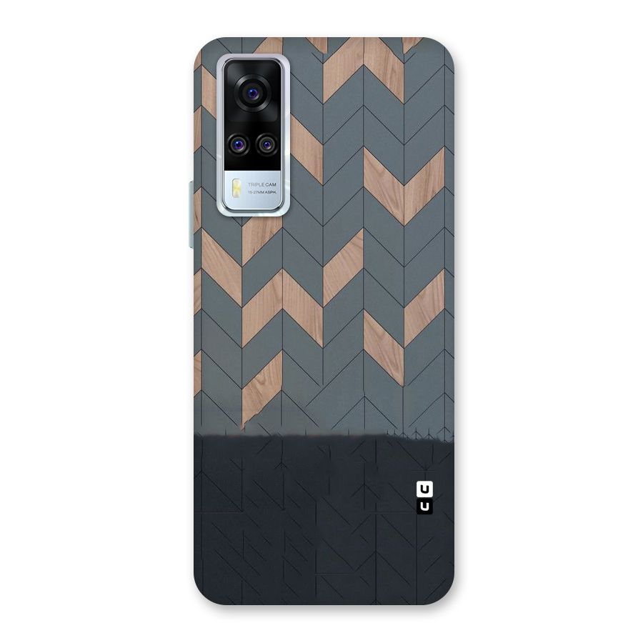 Greyish Wood Design Back Case for Vivo Y31