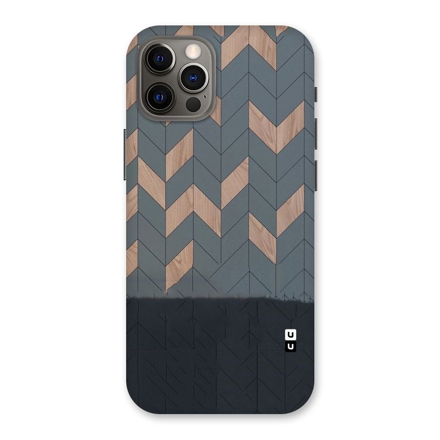 Greyish Wood Design Back Case for iPhone 12 Pro